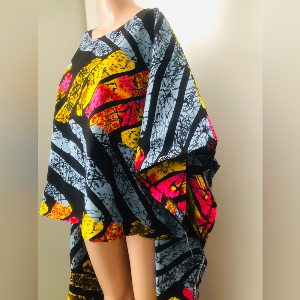 Bold Multicolor African High/Low Top - Picture 12 of 14